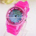 2015 new candy jelly 9 colors silicone worlds map watch